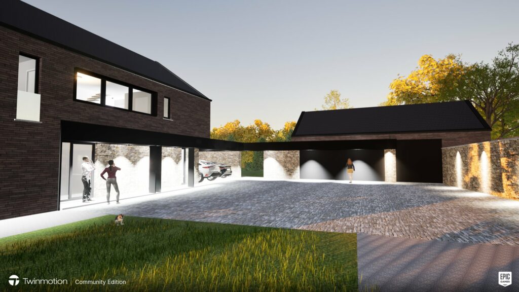 Maison contemporaine avec terrasse et piscine conçue par Yoann Klassen architecte